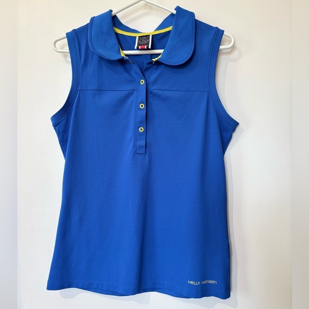 🎉4/30$🎉 Helly Hansen Blue Sleeveless Polo - Size L